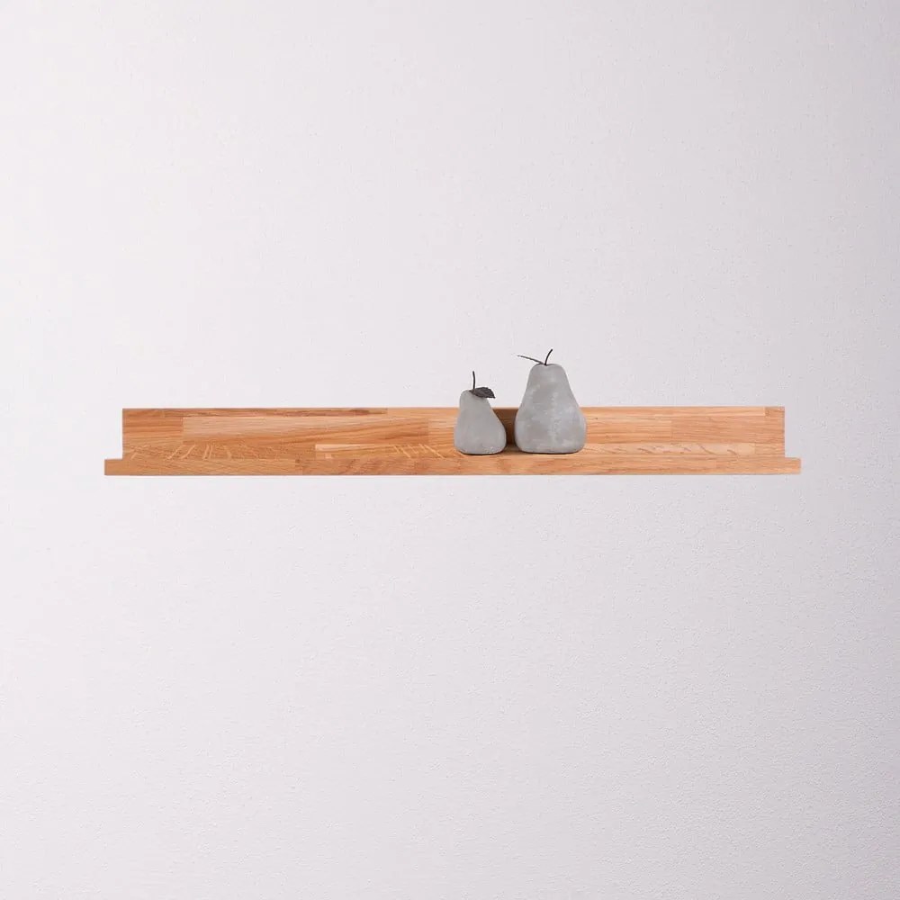 Стенен рафт за снимки от масивен дъб в естествен цвят 80 cm Kalle – Interia Home & Living