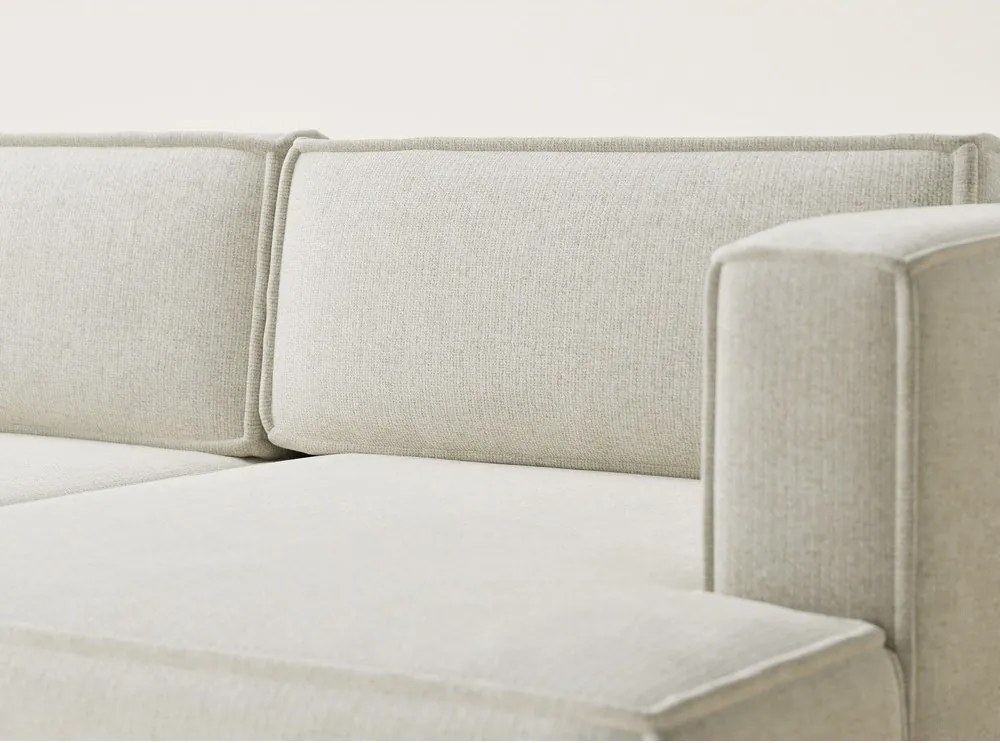 Кремав шенилов сгъваем/с място за съхранение ъглов диван (десен ъгъл) Velto – Maison de Rêve