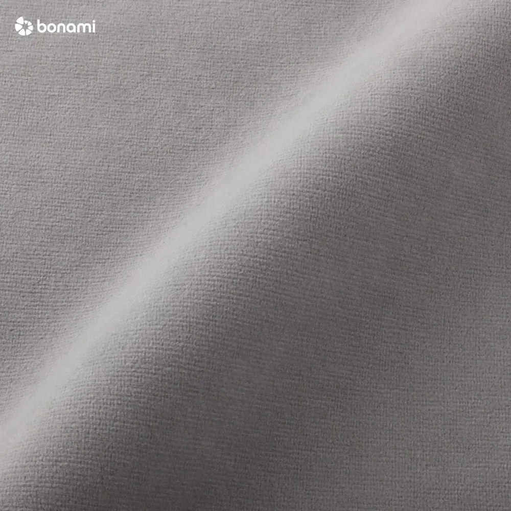 Светлосиво кадифено ъглово канапе, ляв ъгъл Stylish Stan - Miuform