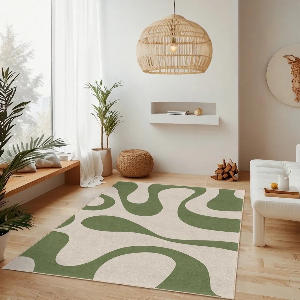 Зелена пътека подходяща за пране 80x200 cm Matcha Latte – Mila Home