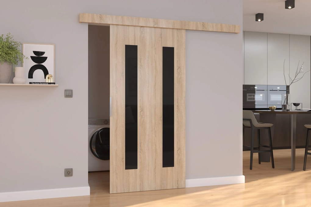 Плъзгаща се врата Zij-Leuko-Length: 76 cm