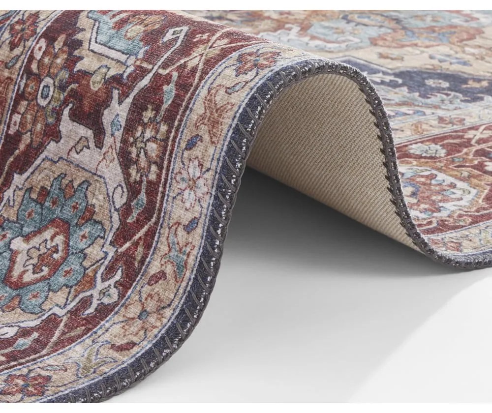 Тъмносиньо-червен килим , 80 x 150 cm Sylla - Nouristan