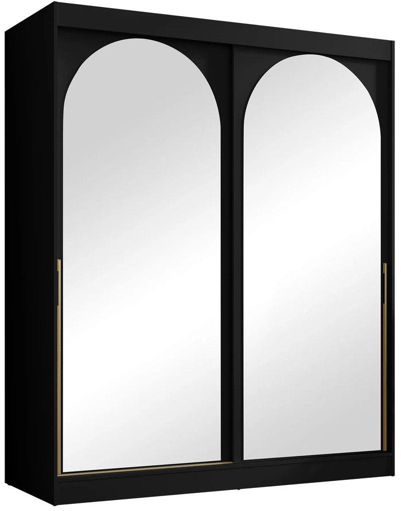 Гардероб Модин плъзгащ-черен-дължина: 180 см