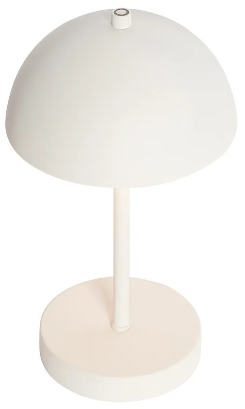 Външна настолна лампа бяла акумулаторна с LED 3-степенно димиране - Keira