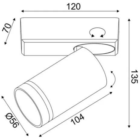 Таван Стена Спот Divino 1Осветление-Gkri