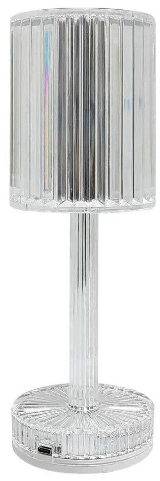 LED презареждаема сензорна настолна лампа SIMPLE LED/1W/5V 2400 mAh 3000-6000K прозрачна