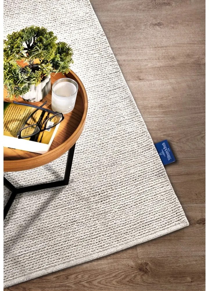 Бял ръчно изработен вълнен килим 160x230 cm Francois – Villeroy&amp;Boch