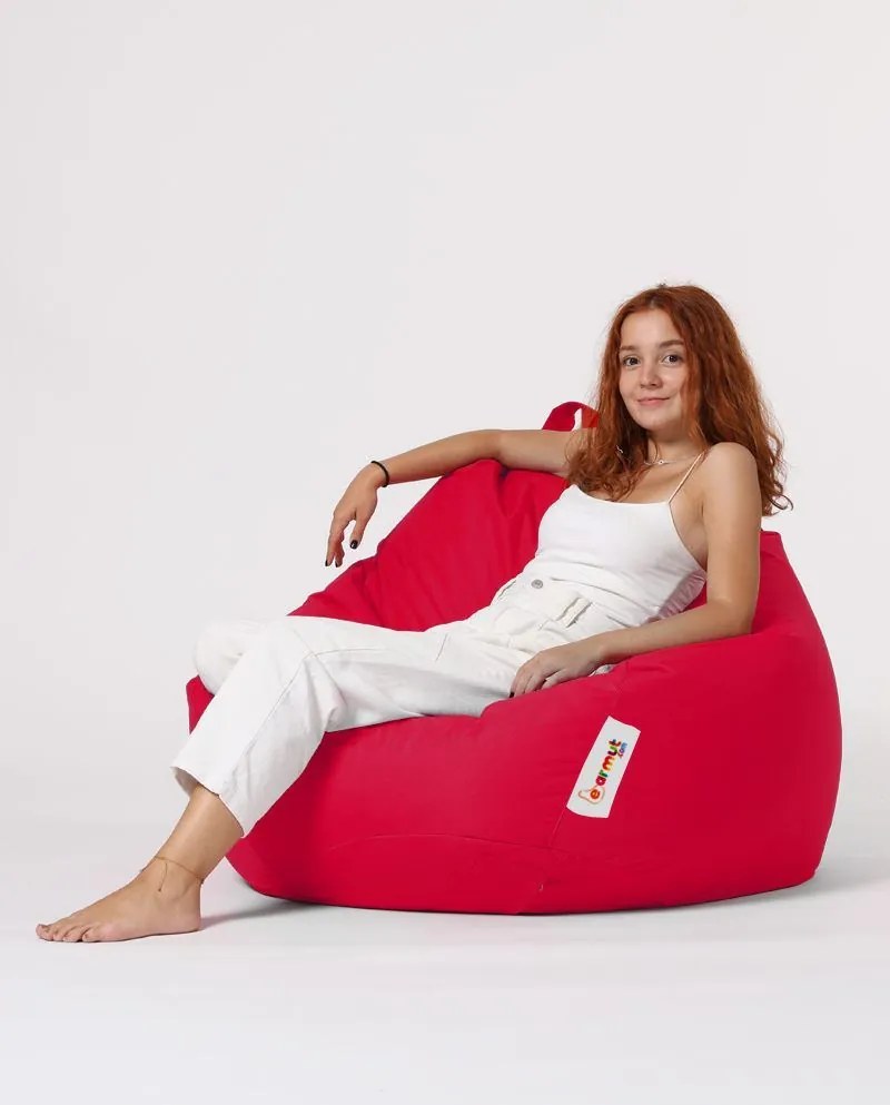 Градински пуф Premium XXL, цвят Червен