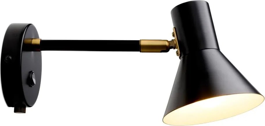Halo Design 747450 - Настенна лампа STYLE 1xE14/25W/230V черна/месинг