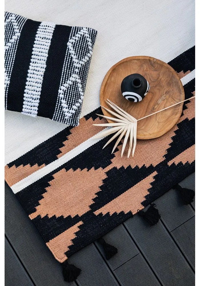 Двустранен килим за открито, изработен от рециклирана пластмаса, 120 x 180 cm Agate - Green Decore