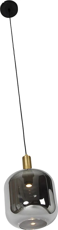 Висяща лампа черна със злато и опушено стъкло с PUCC - Zuzanna