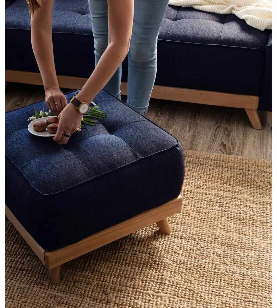 Морскосиня табуретка за крака Dazzling Daisy - Miuform