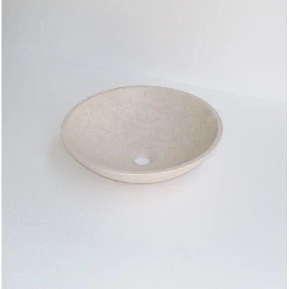 Мивка за баня ICL 4011S, монтаж върху плот, камък, пясъчен, 40x40x12см