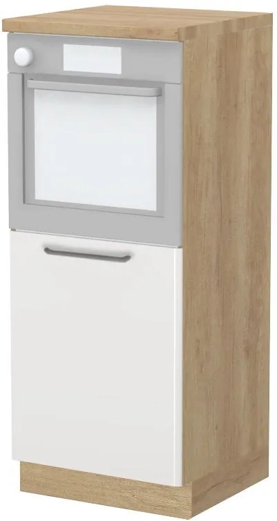 Висок подов шкаф за фурна Modena K14-60-1KR-Oak - White glossy