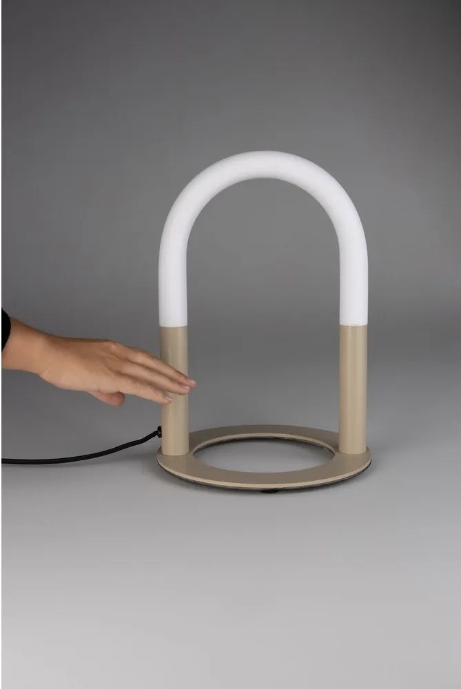 Бежова метална LED затъмняваща се настолна лампа (височина 36 cm) Arch – Zuiver