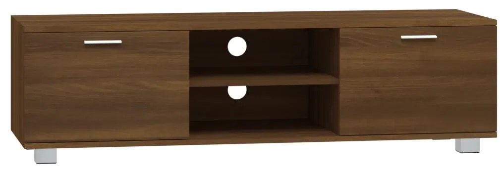 342628 vidaXL ТВ шкаф, кафяв дъб, 140x40,5x35 см, инженерно дърво