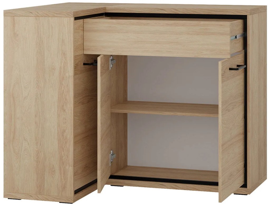 Ъглов Бюфет Mediolan 15K-Natural Special-Left-With foot