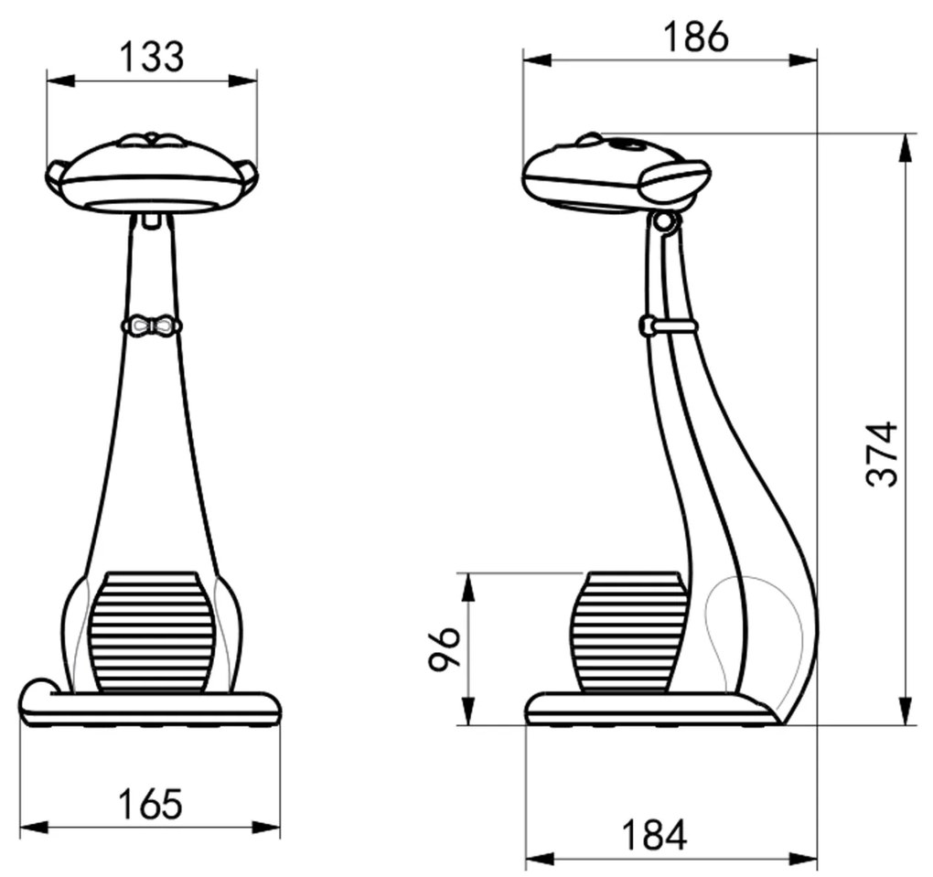 LED настолна лампа Котка HM4457.01 бял цвят