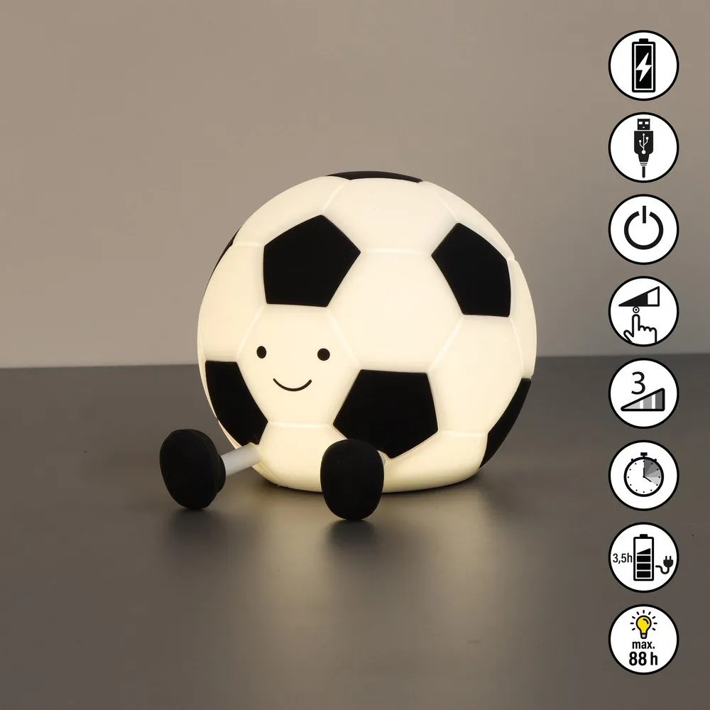 Черно-бял детска нощна лампа Kalle – Fischer &amp; Honsel