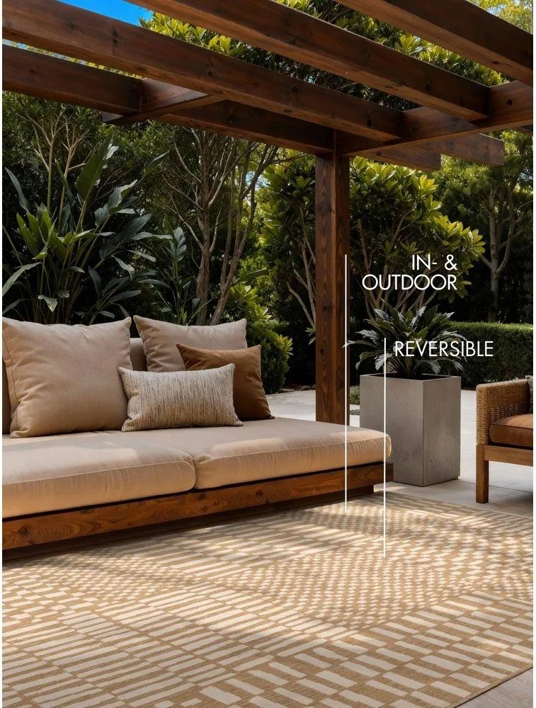 Кремав/в естествен цвят килим за открито и закрито 120x170 cm Haringey Barkham – Ted Baker