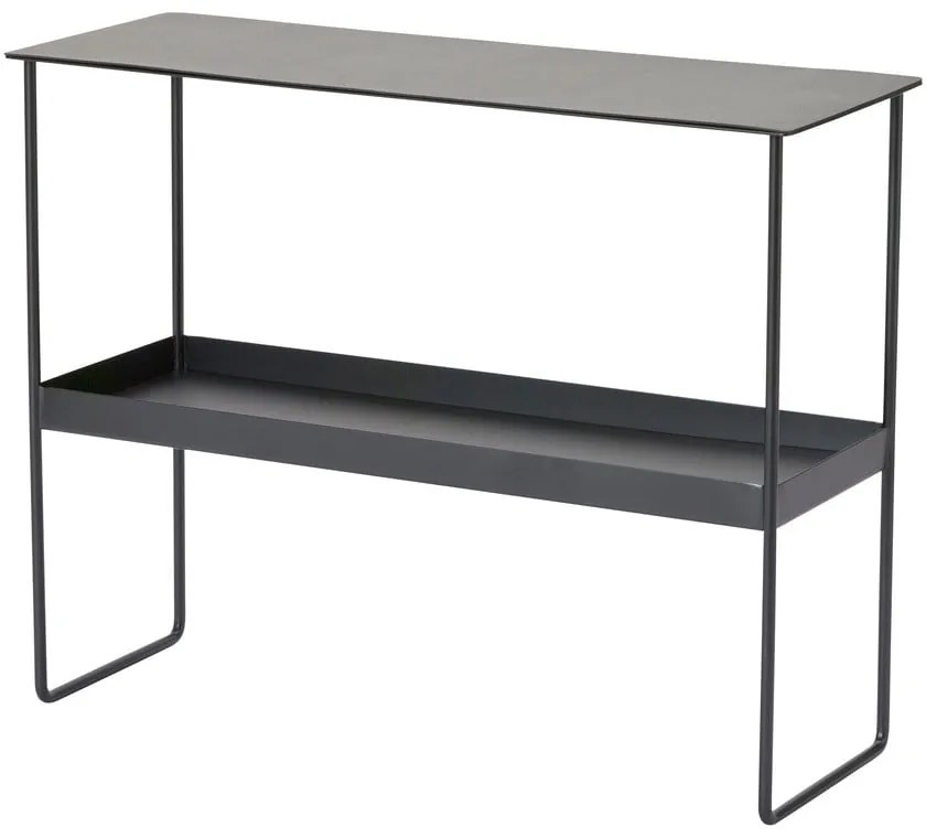 Черна метална конзолна маса 29x78 cm Bull – LIND DNA