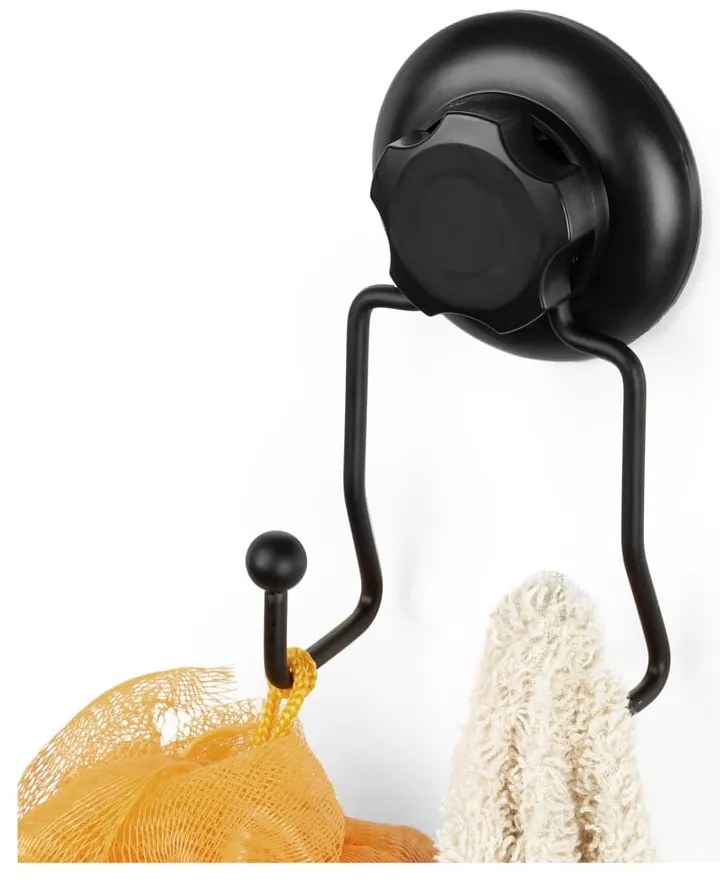 Черна самоподдържаща се кука за стена Двойна черна Bestlock - Compactor