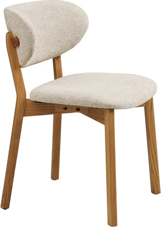 Бежов/в естествен цвят тапициран трапезен стол Dunkirk – House Nordic