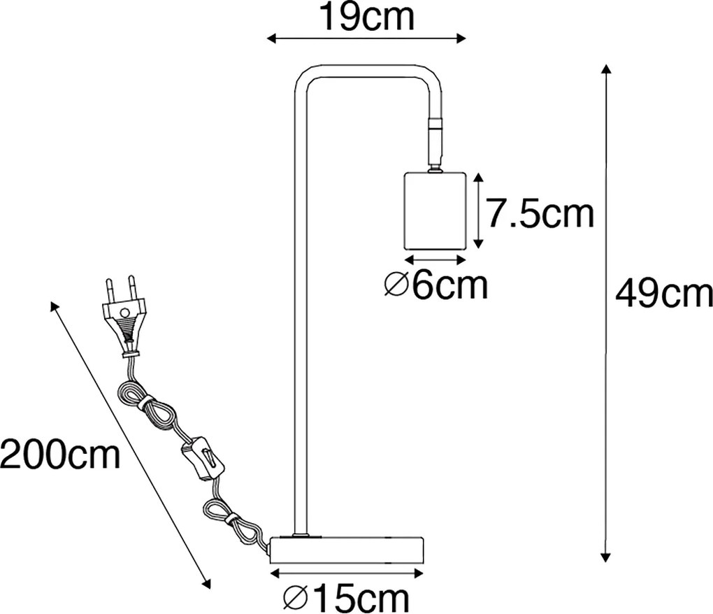 Интелигентна настолна лампа месинг регулируема с WiFi GU10 - Jav