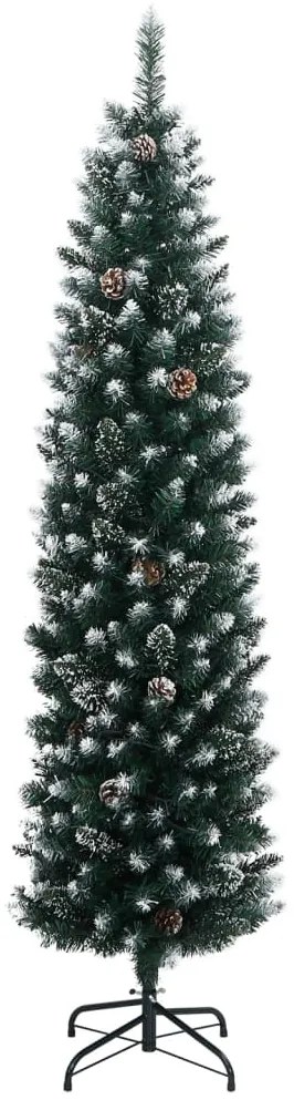 3315779 vidaXL Изкуствена тънка коледна елха, 150 LED, 150 см