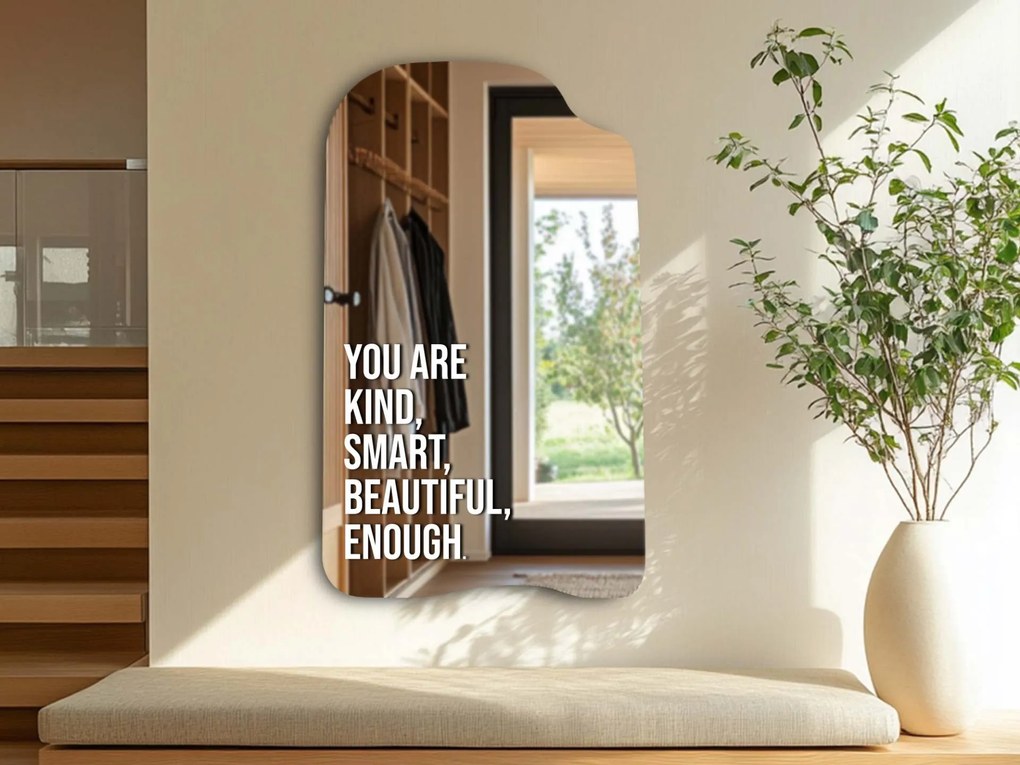 Стикер за огледало S23 – You are kind, smart, beautiful, enough. 35x45
