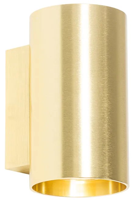 Интелигентен стенен аплик златен кръгъл с 2 Wi-Fi GU10 - Sandy