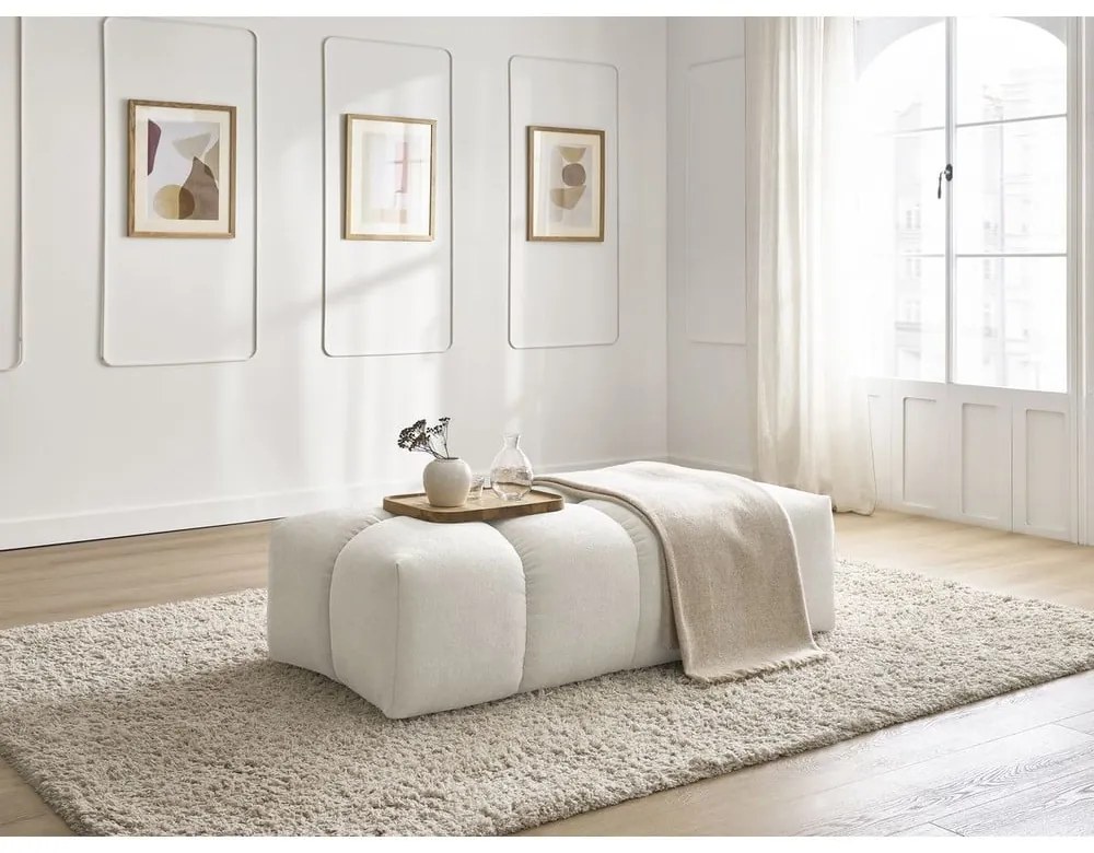 Бяла табуретка от прежда с примки от букле Everest – Bobochic Paris