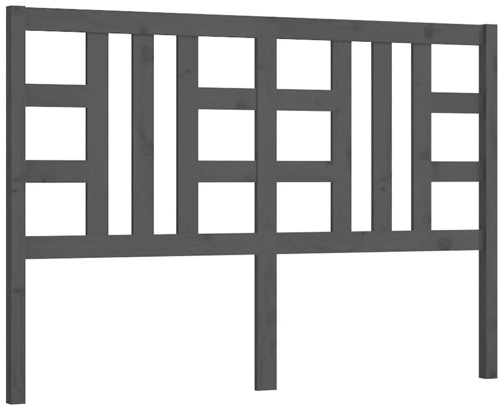 817852 vidaXL Горна табла за легло, сива, 166x4x100 см, бор масив