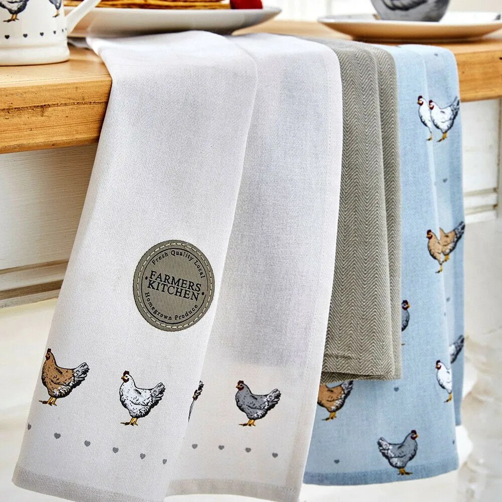 Памучни кърпи за съдове в комплект 3 бр. 45x65 cm Farmers Kitchen – Cooksmart ®