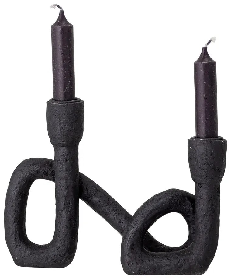 Черен свещник, височина 16,5 cm Mashel - Bloomingville