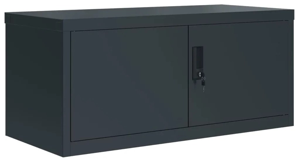 339719 vidaXL Шкаф за папки антрацит 90x40x40 см стомана