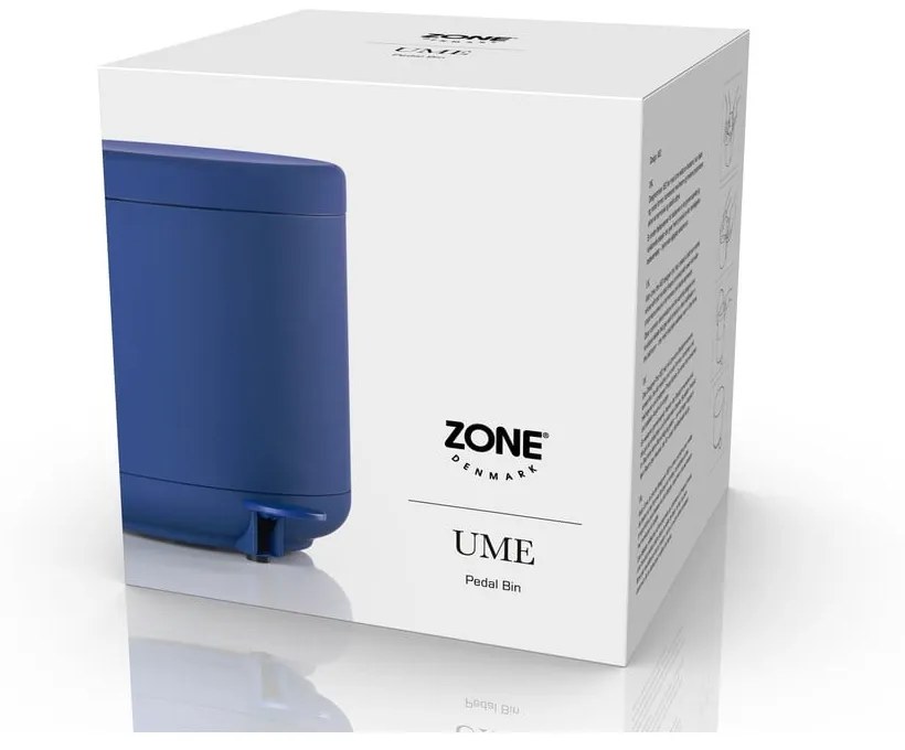 Синьо пластмасово кошче за боклук с педал 4 l Ume – Zone