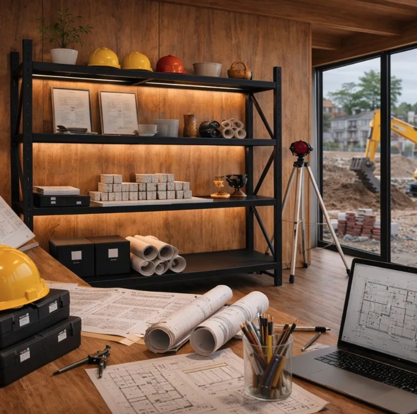 Метален стелаж за склад, гараж и работилница - 800 кг, 4 рафта 200x200x50