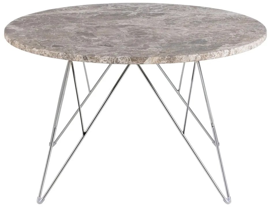 Сива мраморна кръгла масичка за кафе ø 80 cm Prunus – Actona