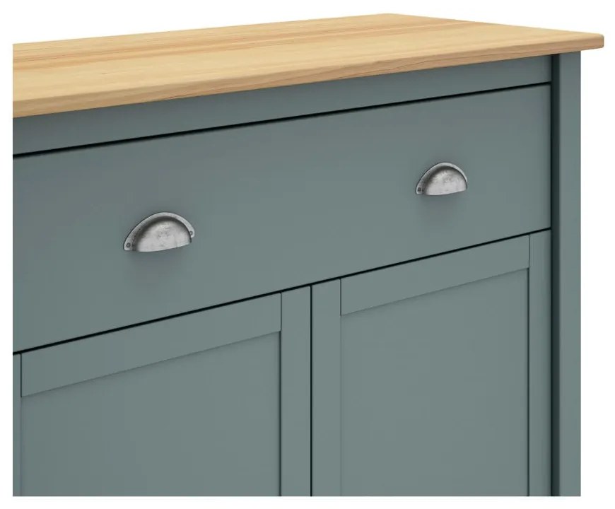 Скрин сиво-зелен от масивен бор 90x110x40 cm Misti – Marckeric