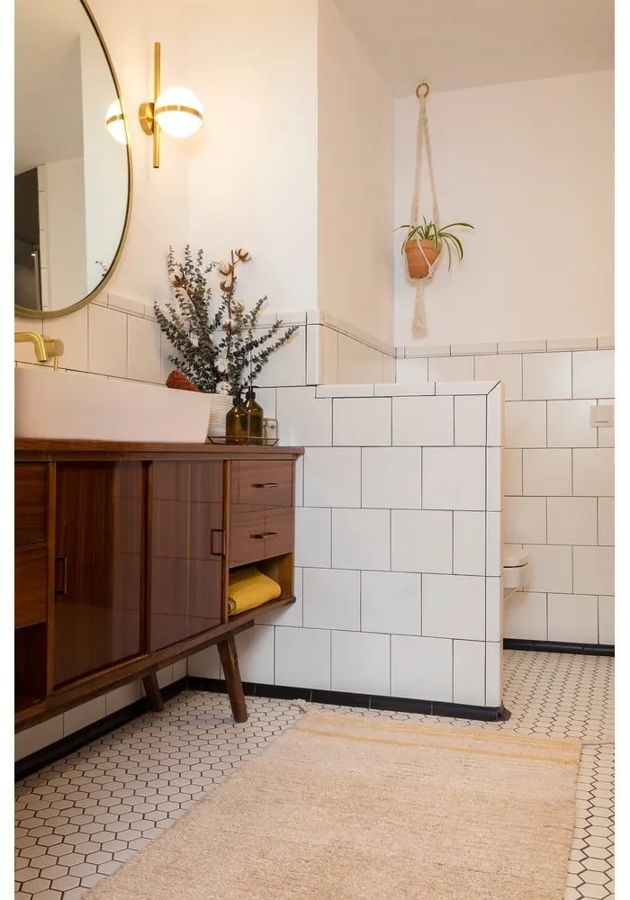 Памучен килим в цвят жълта охра 80x140 cm Twin Amber – Lorena Canals