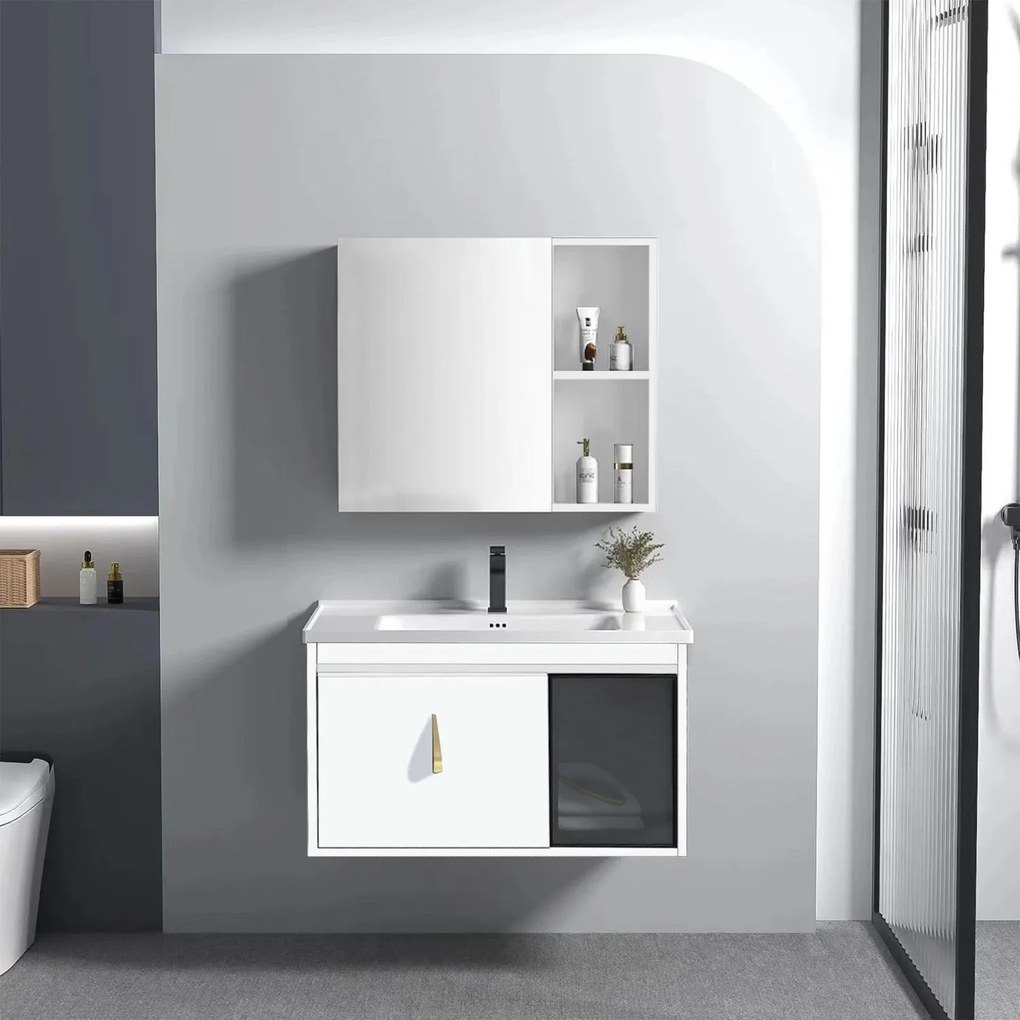 Комплект мебели за баня с мивка Paris 60cm White