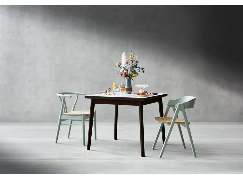 Черно-бяла сгъваема маса за хранене от дъб Hammel , 90 x 90 cm Single - Hammel Furniture