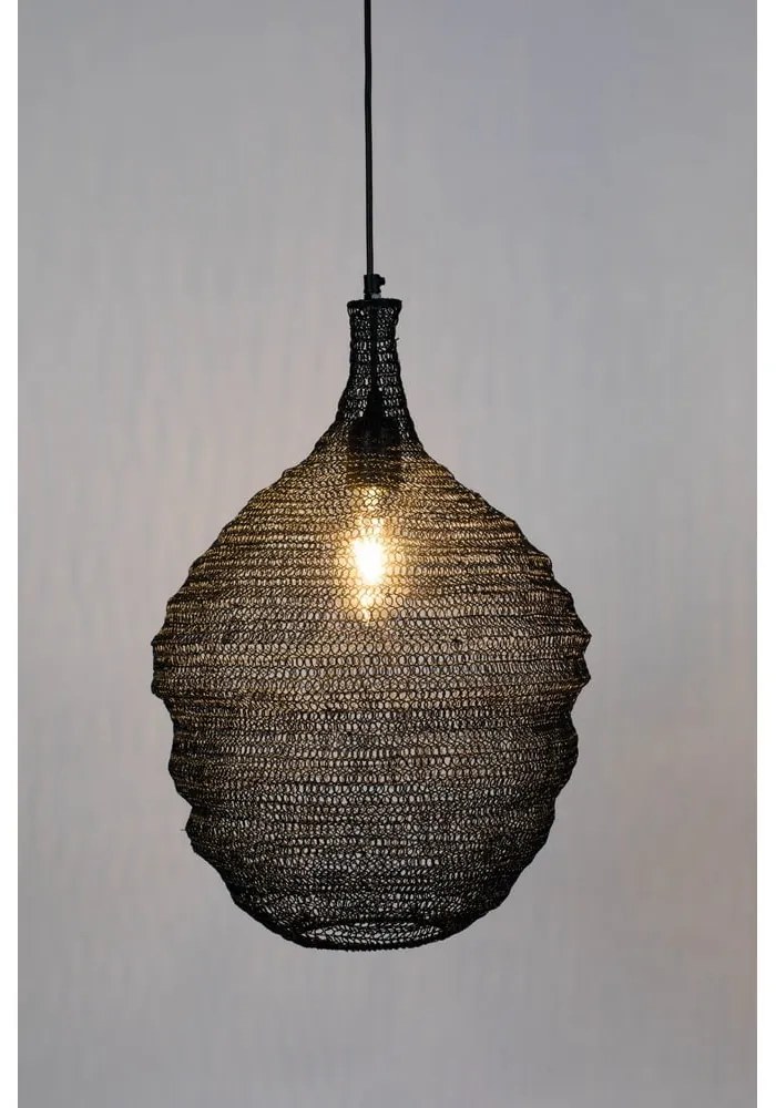 Черно висящо осветително тяло , ø 37 cm Lena - White Label