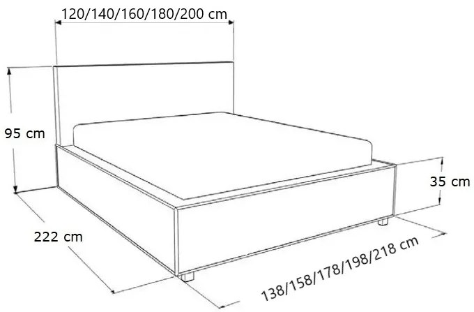 Тапицирано легло Elixis-Mpez-120 x 200