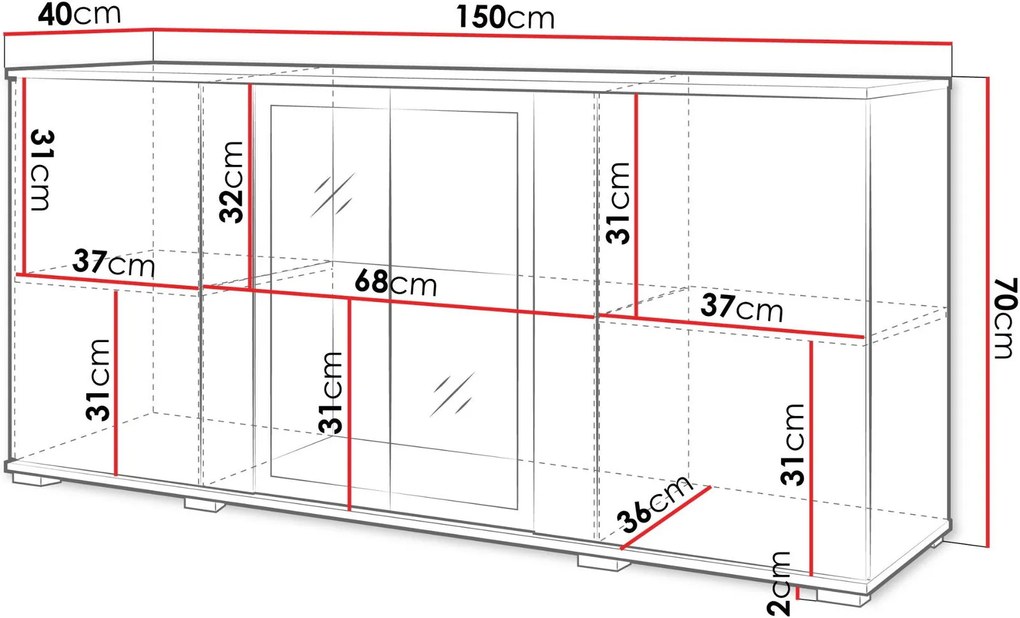 Скринове Каро SB 4D-Черен