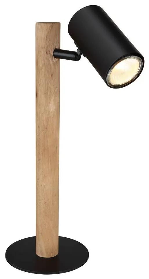 Globo 57913T - Настолна лампа HERTI 1xGU10/5W/230V дървена/метална