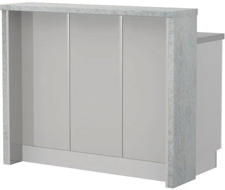 Островна кухненска пейка Modena-Length: 120 cm.-Gray light-Chromix Silver