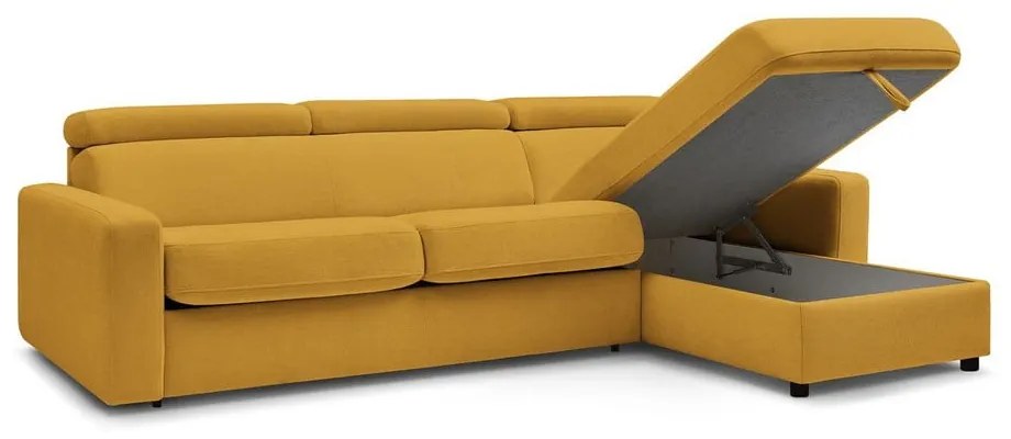 Разтегателен ъглов диван в цвят горчица (променлив) Monaco – Bobochic Paris