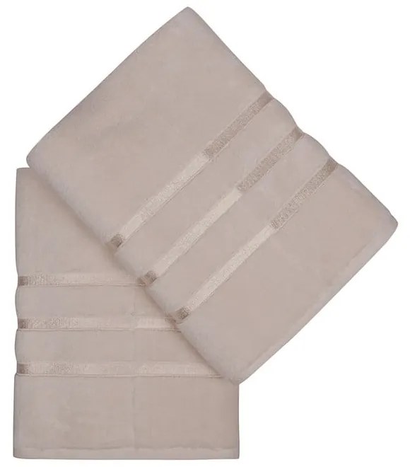 Комплект от 2 кърпи за баня от пясъчен памук, 70 x 140 cm Dolce - Foutastic